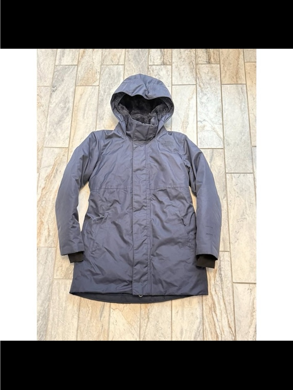 The North Face girls youth small 7/8 navy Arctic swirl 550 down Winter coat